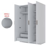 Casa si Gradina - Mobilier - Dulapuri si sifoniere - Sifoniere - Dulap haine BA155, 135 x 210 x 57,5 cm, alb, PAL, spațiu de depozitare, fixare pe perete - Infinity.ro