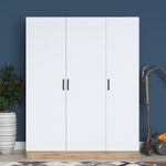 Casa si Gradina - Mobilier - Dulapuri si sifoniere - Sifoniere - Dulap haine BA105, 145 x 181,9 x 55 cm, nuc alb, PAL, spațiu de depozitare, fixare pe perete - Infinity.ro