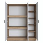 Casa si Gradina - Mobilier - Dulapuri si sifoniere - Sifoniere - Dulap haine BA105, 145 x 181,9 x 55 cm, nuc alb, PAL, spațiu de depozitare, fixare pe perete - Infinity.ro