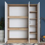 Casa si Gradina - Mobilier - Dulapuri si sifoniere - Sifoniere - Dulap haine BA105, 145 x 181,9 x 55 cm, nuc alb, PAL, spațiu de depozitare, fixare pe perete - Infinity.ro