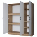Casa si Gradina - Mobilier - Dulapuri si sifoniere - Sifoniere - Dulap haine BA105, 145 x 181,9 x 55 cm, nuc alb, PAL, spațiu de depozitare, fixare pe perete - Infinity.ro