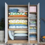Casa si Gradina - Mobilier - Dulapuri si sifoniere - Sifoniere - Dulap haine BA105, 145 x 181,9 x 55 cm, nuc alb, PAL, spațiu de depozitare, fixare pe perete - Infinity.ro