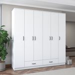Casa si Gradina - Mobilier - Dulapuri si sifoniere - Sifoniere - Dulap haine BA134, alb, PAL, spațiu de depozitare, fixare pe perete - Infinity.ro