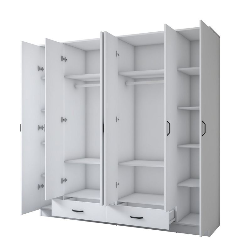 Casa si Gradina - Mobilier - Dulapuri si sifoniere - Sifoniere - Dulap haine BA134, alb, PAL, spațiu de depozitare, fixare pe perete - Infinity.ro