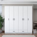 Casa si Gradina - Mobilier - Dulapuri si sifoniere - Sifoniere - Dulap haine BA134, alb, PAL, spațiu de depozitare, fixare pe perete - Infinity.ro