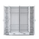 Casa si Gradina - Mobilier - Dulapuri si sifoniere - Sifoniere - Dulap haine BA134, alb, PAL, spațiu de depozitare, fixare pe perete - Infinity.ro