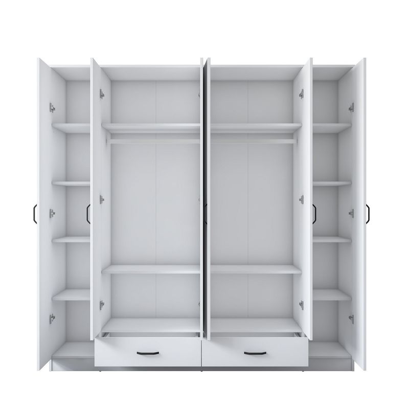 Casa si Gradina - Mobilier - Dulapuri si sifoniere - Sifoniere - Dulap haine BA134, alb, PAL, spațiu de depozitare, fixare pe perete - Infinity.ro