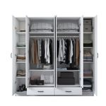 Casa si Gradina - Mobilier - Dulapuri si sifoniere - Sifoniere - Dulap haine BA134, alb, PAL, spațiu de depozitare, fixare pe perete - Infinity.ro