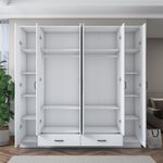 Casa si Gradina - Mobilier - Dulapuri si sifoniere - Sifoniere - Dulap haine BA134, alb, PAL, spațiu de depozitare, fixare pe perete - Infinity.ro