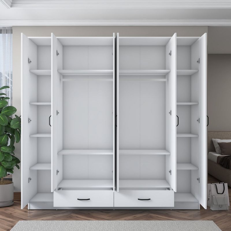 Casa si Gradina - Mobilier - Dulapuri si sifoniere - Sifoniere - Dulap haine BA134, alb, PAL, spațiu de depozitare, fixare pe perete - Infinity.ro