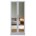 Casa si Gradina - Mobilier - Dulapuri si sifoniere - Sifoniere - Dulap haine BA231, 90 x 210 x 57,5 cm, alb, PAL, spațiu de depozitare, fixare pe perete - Infinity.ro