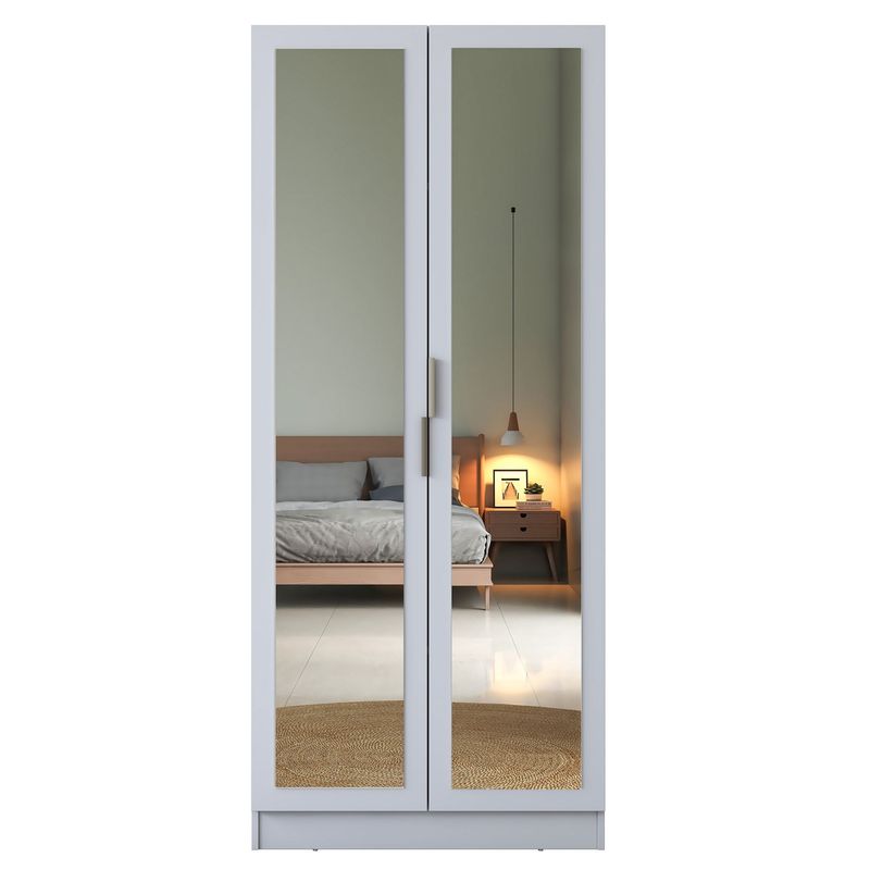 Casa si Gradina - Mobilier - Dulapuri si sifoniere - Sifoniere - Dulap haine BA231, 90 x 210 x 57,5 cm, alb, PAL, spațiu de depozitare, fixare pe perete - Infinity.ro