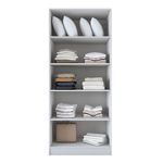 Casa si Gradina - Mobilier - Dulapuri si sifoniere - Sifoniere - Dulap haine BA231, 90 x 210 x 57,5 cm, alb, PAL, spațiu de depozitare, fixare pe perete - Infinity.ro