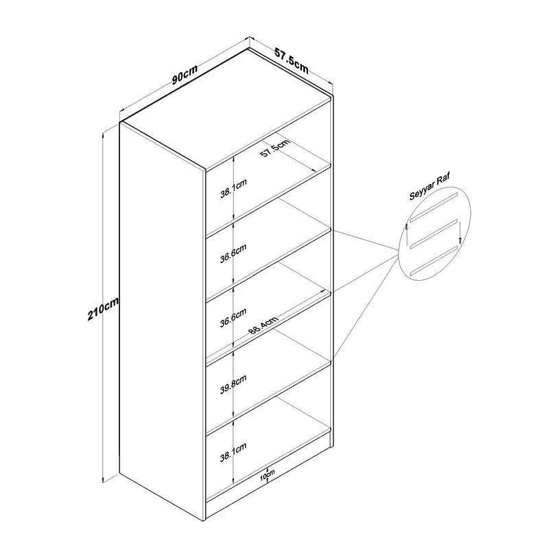 Casa si Gradina - Mobilier - Dulapuri si sifoniere - Sifoniere - Dulap haine BA231, 90 x 210 x 57,5 cm, alb, PAL, spațiu de depozitare, fixare pe perete - Infinity.ro