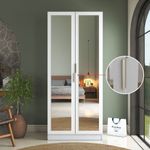 Casa si Gradina - Mobilier - Dulapuri si sifoniere - Sifoniere - Dulap haine BA231, 90 x 210 x 57,5 cm, alb, PAL, spațiu de depozitare, fixare pe perete - Infinity.ro
