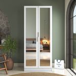 Casa si Gradina - Mobilier - Dulapuri si sifoniere - Sifoniere - Dulap haine BA231, 90 x 210 x 57,5 cm, alb, PAL, spațiu de depozitare, fixare pe perete - Infinity.ro