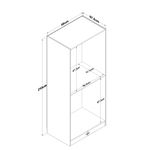 Casa si Gradina - Mobilier - Dulapuri si sifoniere - Sifoniere - Dulap haine BA201, 90 x 210 x 57,5 cm, alb, PAL, spațiu de depozitare, fixare pe perete - Infinity.ro