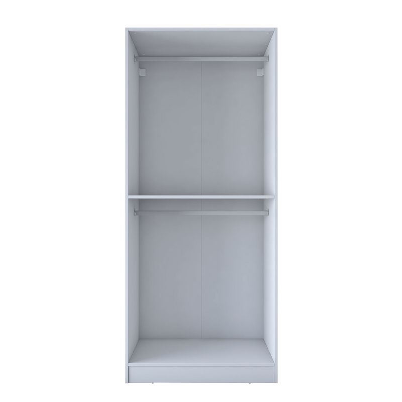 Casa si Gradina - Mobilier - Dulapuri si sifoniere - Sifoniere - Dulap haine BA201, 90 x 210 x 57,5 cm, alb, PAL, spațiu de depozitare, fixare pe perete - Infinity.ro