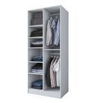 Casa si Gradina - Mobilier - Dulapuri si sifoniere - Sifoniere - Dulap haine BA171, 90 x 210 x 57,5 cm, alb, PAL, spațiu de depozitare, fixare pe perete - Infinity.ro