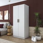 Casa si Gradina - Mobilier - Dulapuri si sifoniere - Sifoniere - Dulap haine BA171, 90 x 210 x 57,5 cm, alb, PAL, spațiu de depozitare, fixare pe perete - Infinity.ro