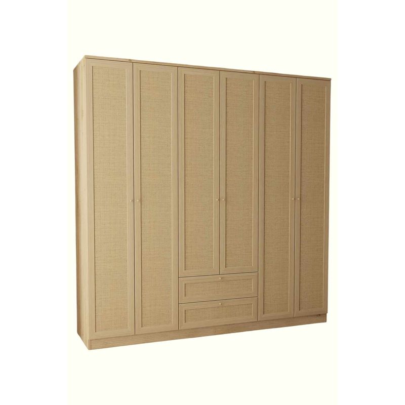 Casa si Gradina - Mobilier - Dulapuri si sifoniere - Sifoniere - Dulap haine Baru 6 210, 206 x 210 x 52 cm, bej, PAL melaminat, organizare haine - Infinity.ro