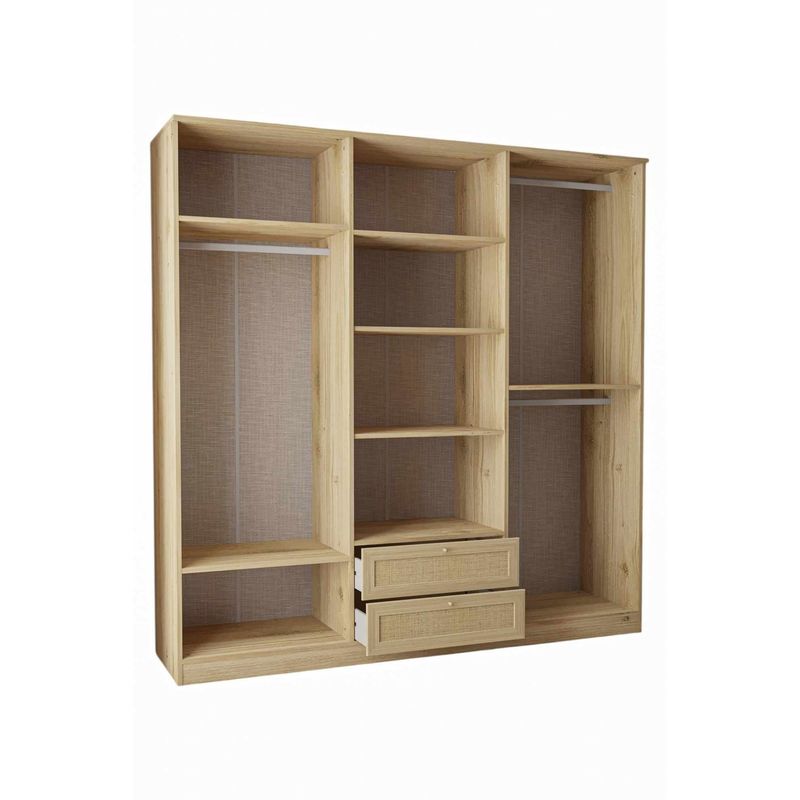 Casa si Gradina - Mobilier - Dulapuri si sifoniere - Sifoniere - Dulap haine Baru 6 210, 206 x 210 x 52 cm, bej, PAL melaminat, organizare haine - Infinity.ro
