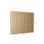 Casa si Gradina - Mobilier - Dulapuri si sifoniere - Sifoniere - Dulap haine Baru 6 210, 206 x 210 x 52 cm, bej, PAL melaminat, organizare haine - Infinity.ro