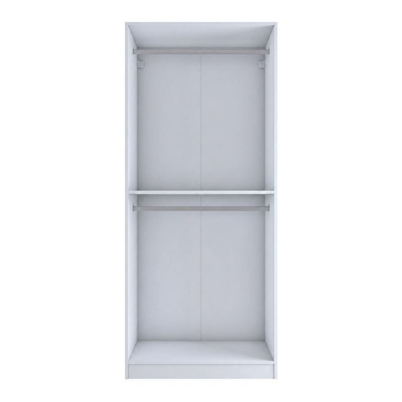 Casa si Gradina - Mobilier - Dulapuri si sifoniere - Sifoniere - Dulap haine BA230, 90 x 210 x 57,5 cm, alb, PAL, spațiu de depozitare, fixare pe perete - Infinity.ro