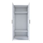 Casa si Gradina - Mobilier - Dulapuri si sifoniere - Sifoniere - Dulap haine BA181, 90 x 210 x 57,5 cm, alb, PAL, spațiu de depozitare, fixare pe perete - Infinity.ro