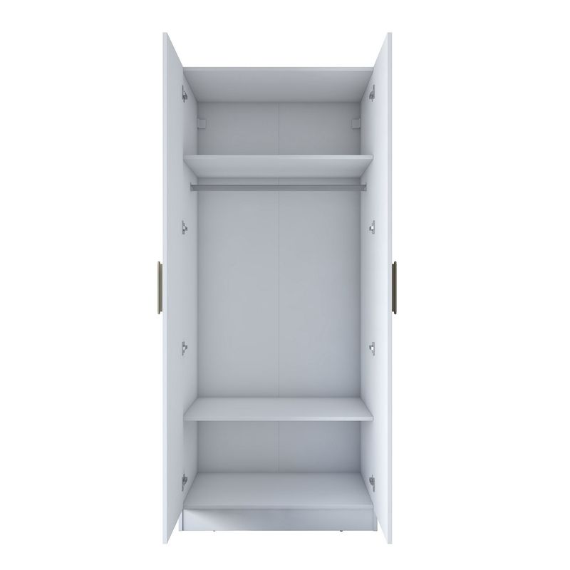 Casa si Gradina - Mobilier - Dulapuri si sifoniere - Sifoniere - Dulap haine BA181, 90 x 210 x 57,5 cm, alb, PAL, spațiu de depozitare, fixare pe perete - Infinity.ro