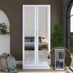 Casa si Gradina - Mobilier - Dulapuri si sifoniere - Sifoniere - Dulap haine BA230, 90 x 210 x 57,5 cm, alb, PAL, spațiu de depozitare, fixare pe perete - Infinity.ro
