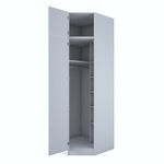 Casa si Gradina - Mobilier - Dulapuri si sifoniere - Sifoniere - Dulap haine BA213, 91 x 255 x 57,5 cm, alb, PAL, spațiu de depozitare, fixare pe perete - Infinity.ro