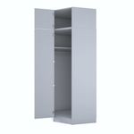 Casa si Gradina - Mobilier - Dulapuri si sifoniere - Sifoniere - Dulap haine BA213, 91 x 255 x 57,5 cm, alb, PAL, spațiu de depozitare, fixare pe perete - Infinity.ro