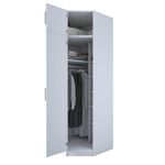 Casa si Gradina - Mobilier - Dulapuri si sifoniere - Sifoniere - Dulap haine BA213, 91 x 255 x 57,5 cm, alb, PAL, spațiu de depozitare, fixare pe perete - Infinity.ro