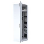 Casa si Gradina - Mobilier - Dulapuri si sifoniere - Sifoniere - Dulap haine BA213, 91 x 255 x 57,5 cm, alb, PAL, spațiu de depozitare, fixare pe perete - Infinity.ro