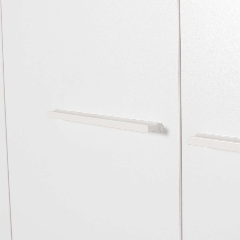 Casa si Gradina - Mobilier - Dulapuri si sifoniere - Sifoniere - Dulap haine Base 6, 224 x 206 x 52 cm, alb, PAL melaminat, spațiu de depozitare, fixare pe perete - Infinity.ro