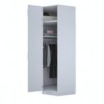 Casa si Gradina - Mobilier - Dulapuri si sifoniere - Sifoniere - Dulap haine BA213, 91 x 255 x 57,5 cm, alb, PAL, spațiu de depozitare, fixare pe perete - Infinity.ro