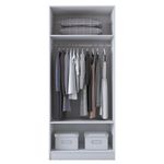 Casa si Gradina - Mobilier - Dulapuri si sifoniere - Sifoniere - Dulap haine BA232, 90 x 210 x 57,5 cm, alb, PAL, spațiu de depozitare, fixare pe perete - Infinity.ro