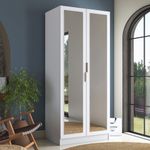 Casa si Gradina - Mobilier - Dulapuri si sifoniere - Sifoniere - Dulap haine BA232, 90 x 210 x 57,5 cm, alb, PAL, spațiu de depozitare, fixare pe perete - Infinity.ro