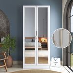 Casa si Gradina - Mobilier - Dulapuri si sifoniere - Sifoniere - Dulap haine BA232, 90 x 210 x 57,5 cm, alb, PAL, spațiu de depozitare, fixare pe perete - Infinity.ro