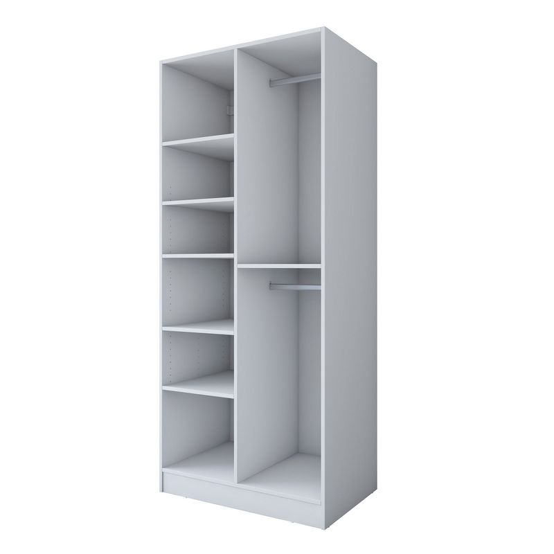 Casa si Gradina - Mobilier - Dulapuri si sifoniere - Sifoniere - Dulap haine BA221, 90 x 210 x 57,5 cm, alb, PAL, spațiu de depozitare, fixare pe perete - Infinity.ro