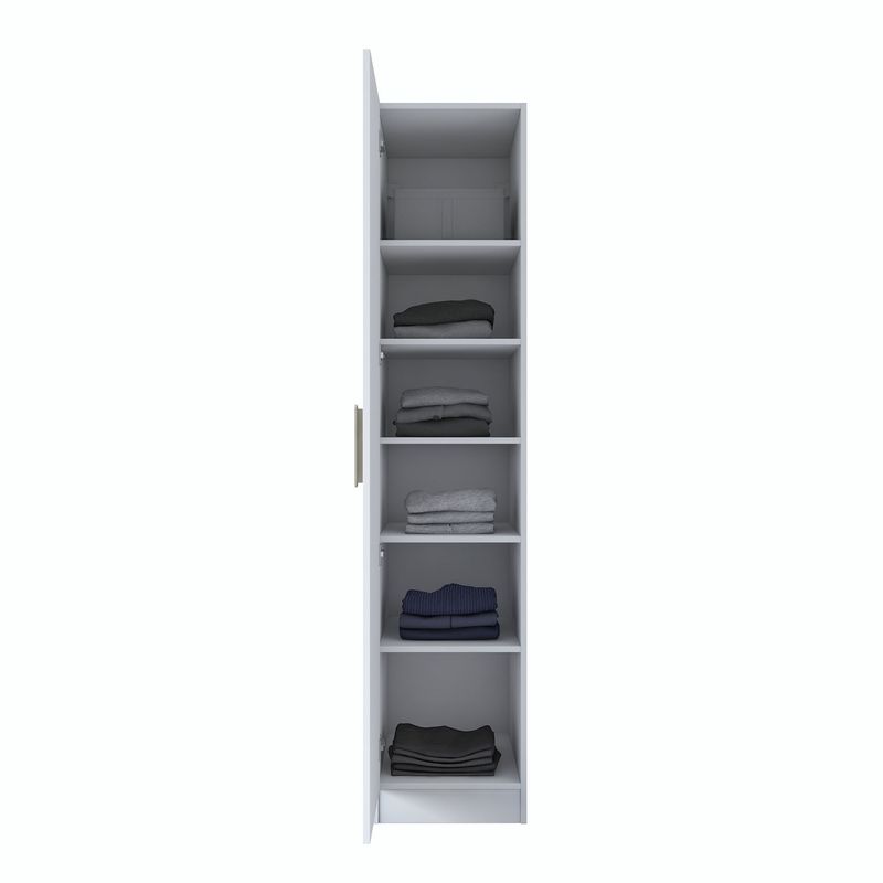 Casa si Gradina - Mobilier - Dulapuri si sifoniere - Sifoniere - Dulap haine BA190, 45 x 210 x 57,5 cm, alb, PAL, spațiu de depozitare, fixare pe perete - Infinity.ro