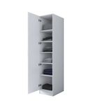 Casa si Gradina - Mobilier - Dulapuri si sifoniere - Sifoniere - Dulap haine BA190, 45 x 210 x 57,5 cm, alb, PAL, spațiu de depozitare, fixare pe perete - Infinity.ro