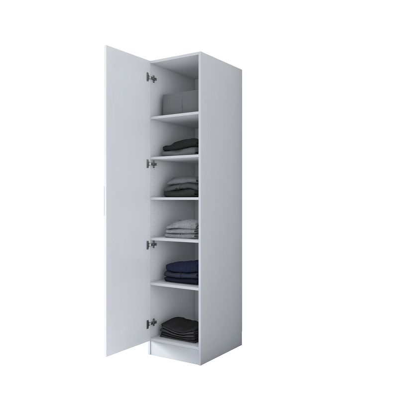 Casa si Gradina - Mobilier - Dulapuri si sifoniere - Sifoniere - Dulap haine BA190, 45 x 210 x 57,5 cm, alb, PAL, spațiu de depozitare, fixare pe perete - Infinity.ro