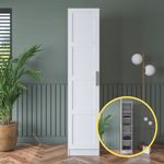 Casa si Gradina - Mobilier - Dulapuri si sifoniere - Sifoniere - Dulap haine BA190, 45 x 210 x 57,5 cm, alb, PAL, spațiu de depozitare, fixare pe perete - Infinity.ro