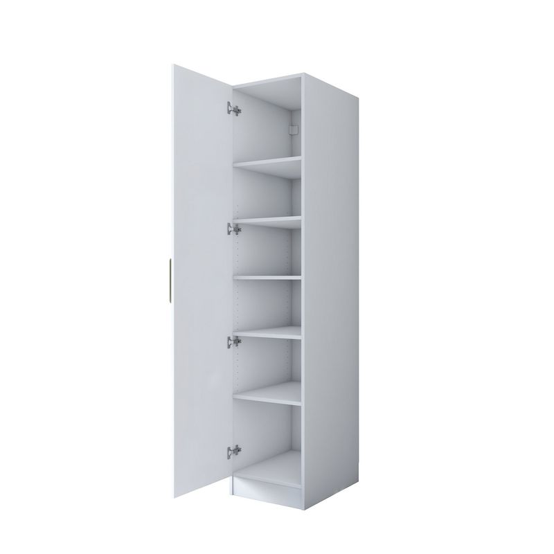 Casa si Gradina - Mobilier - Dulapuri si sifoniere - Sifoniere - Dulap haine BA190, 45 x 210 x 57,5 cm, alb, PAL, spațiu de depozitare, fixare pe perete - Infinity.ro