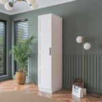 Casa si Gradina - Mobilier - Dulapuri si sifoniere - Sifoniere - Dulap haine BA190, 45 x 210 x 57,5 cm, alb, PAL, spațiu de depozitare, fixare pe perete - Infinity.ro
