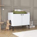 Petshop - Accesorii petshop - Culcusuri si custi - Culcusuri si saltele - lemn natur Cat House PA101, 70 x 61,8 x 45 cm, alb, PAL, fixare pe perete - Infinity.ro