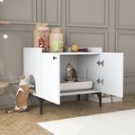 Petshop - Accesorii petshop - Culcusuri si custi - Culcusuri si saltele - lemn natur Cat House PA101, 70 x 61,8 x 45 cm, alb, PAL, fixare pe perete - Infinity.ro
