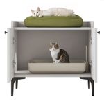Petshop - Accesorii petshop - Culcusuri si custi - Culcusuri si saltele - lemn natur Cat House PA101, 70 x 61,8 x 45 cm, alb, PAL, fixare pe perete - Infinity.ro